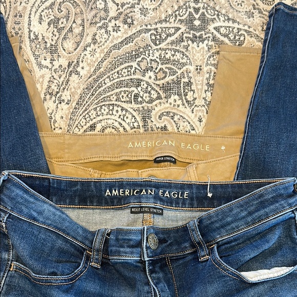 American Eagle Outfitters Women's Blue and khaki Jeans - Picture 6 of 6